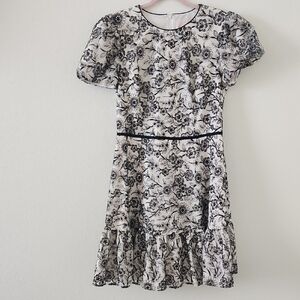 Gal Meets Glam Elegant Pink and White Dress